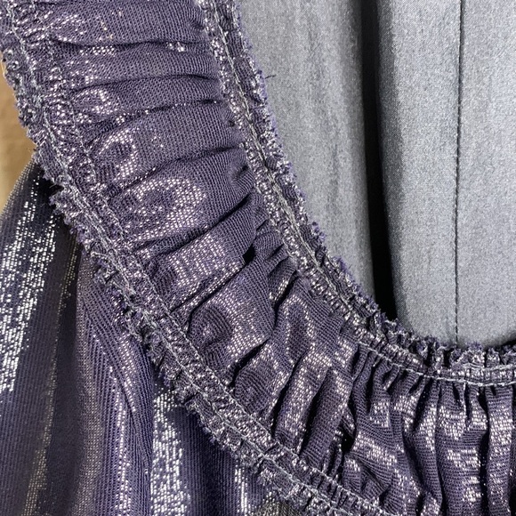 Rare Vera Wang Lavender Label Silk/Metallic Halter Mini Dress - Picture 7 of 11